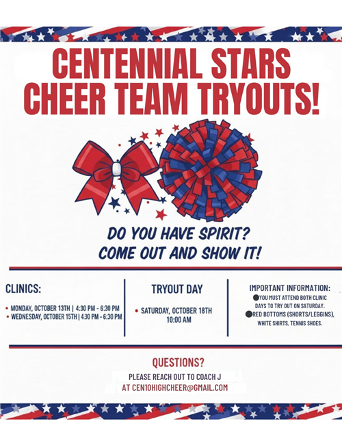 cheer tryouts October 18th